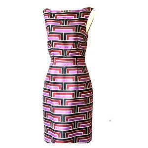 Kate Spade purple geometric dress “Purdy” silk 0